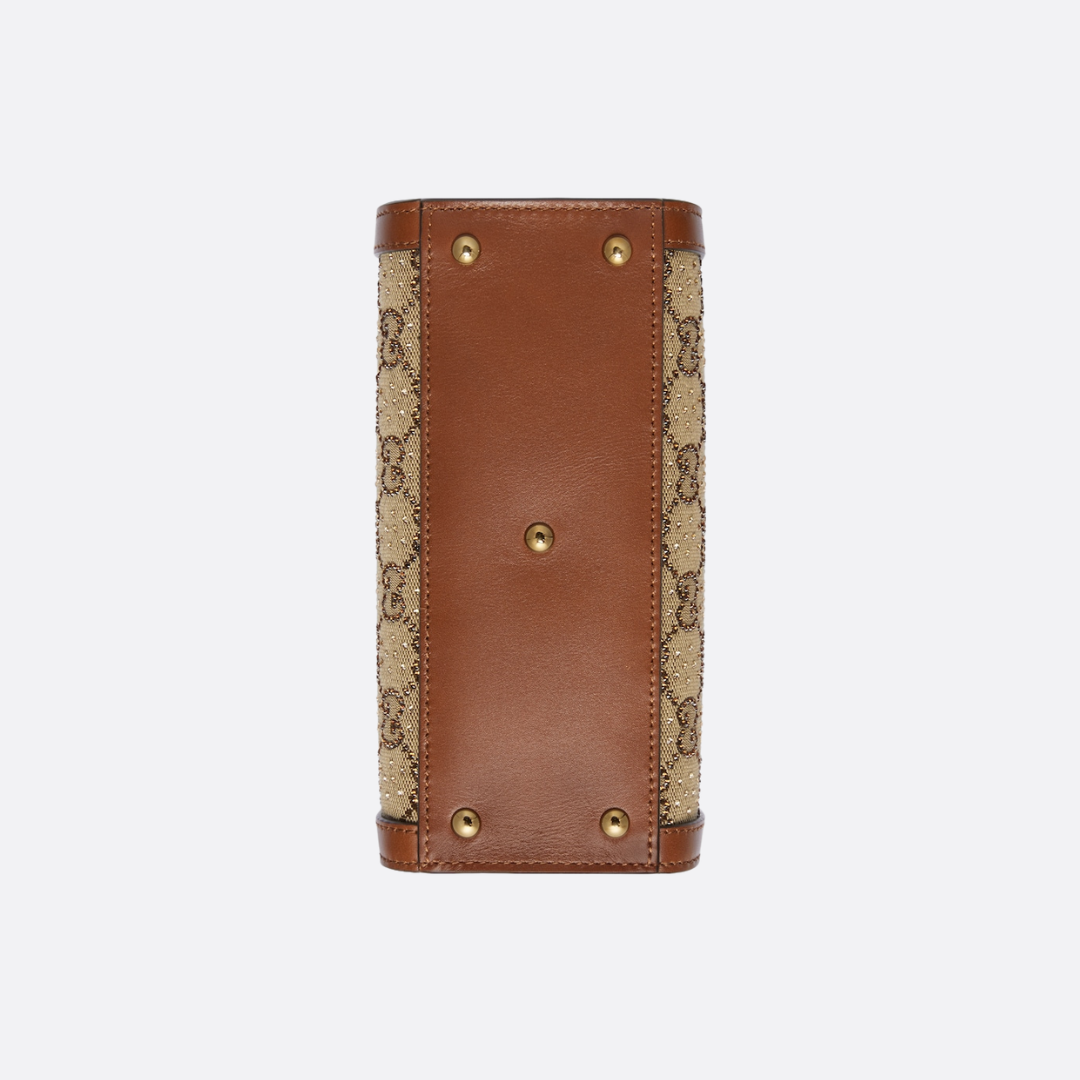 GUCCI DIANA KLEINE TOTE-TASCHE MIT KRISTALLEN