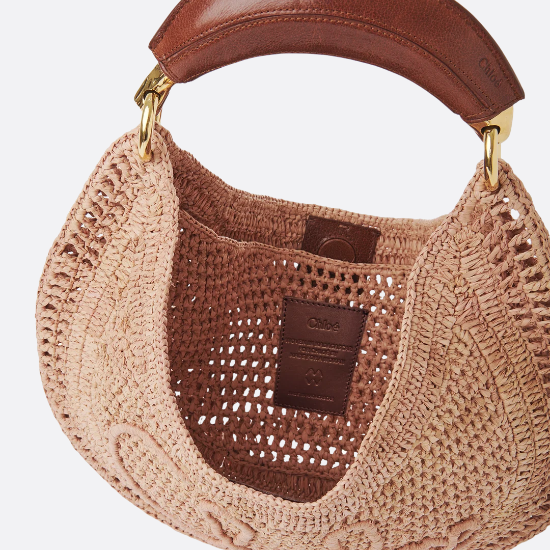 CHLOÉ HEISSE SOMMER BANANA-TASCHEN AUS RAFFIA