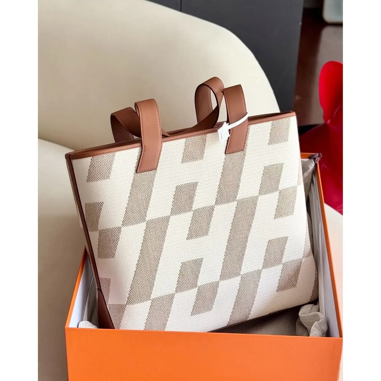 CABAS H EN BIAIS 40-TASCHE VON HERMÈS