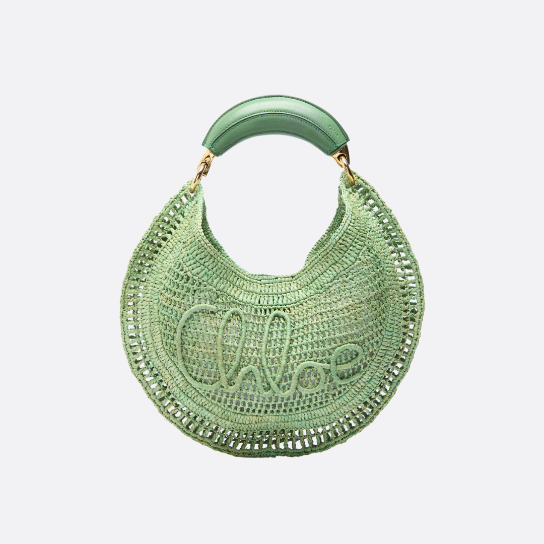 CHLOÉ HEISSE SOMMER BANANA-TASCHEN AUS RAFFIA