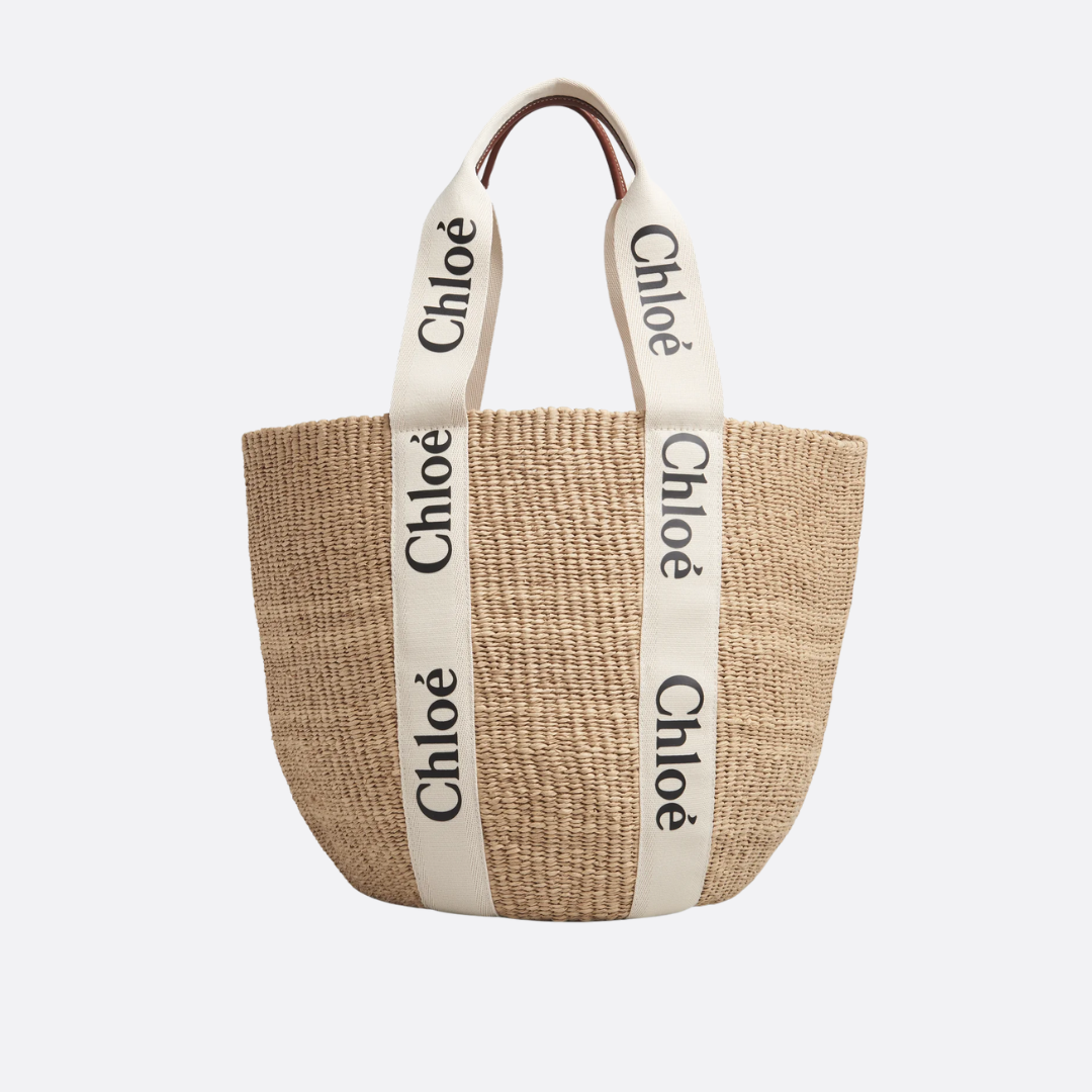 CHLOÉ WOODY GROSSE KORB-TASCHE